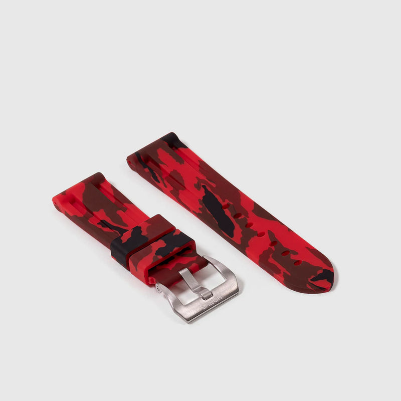 Breitling Red Camo Rubber Strap