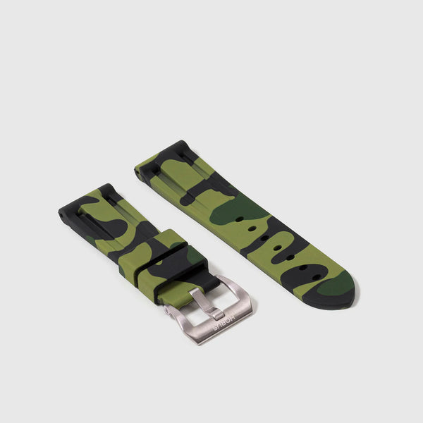 Breitling Green Camo Rubber Strap