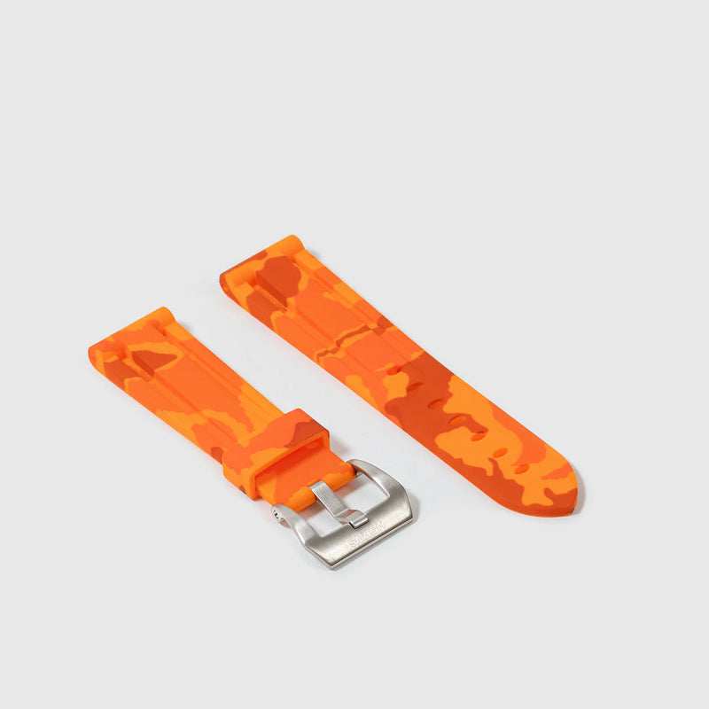 Breitling Orange Camo Rubber Strap