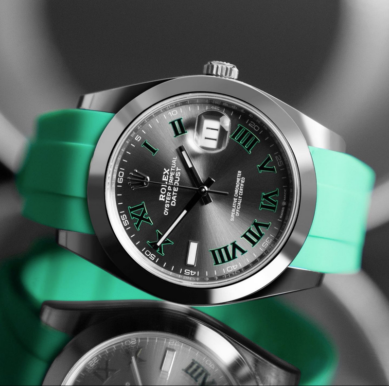 Rolex Shamrock Green Rubber Straps