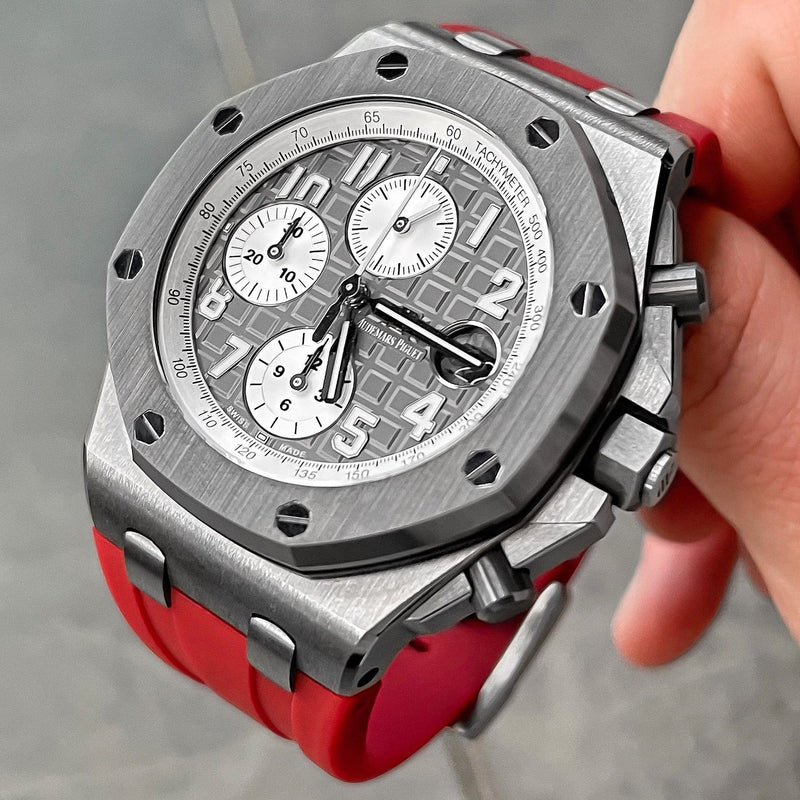 Audemars Piguet Bordeaux Red Rubber Strap (Deployment Clasp Only)