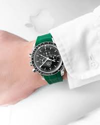 Omega Speedmaster & 300M Diver Forest Green Rubber Strap