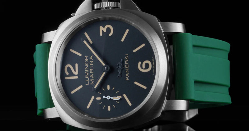 Panerai  Forest Green Rubber Straps