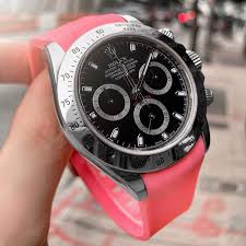 Rolex Flamingo Pink Rubber Strap (Size 41mm Only)