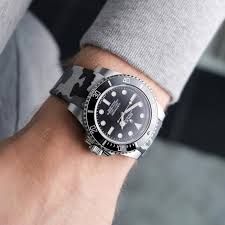 Rolex Snow Camo Rubber Strap