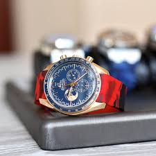Omega Speedmaster & 300M Diver Red Camo Rubber Strap