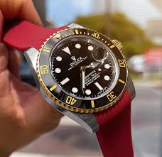 Rolex Bordeaux Red Rubber Strap