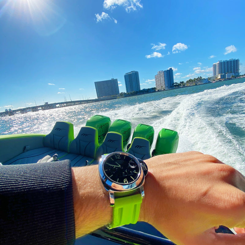 Panerai Lime Green Rubber Straps