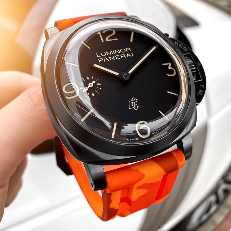 Panerai Orange Camo Rubber Strap