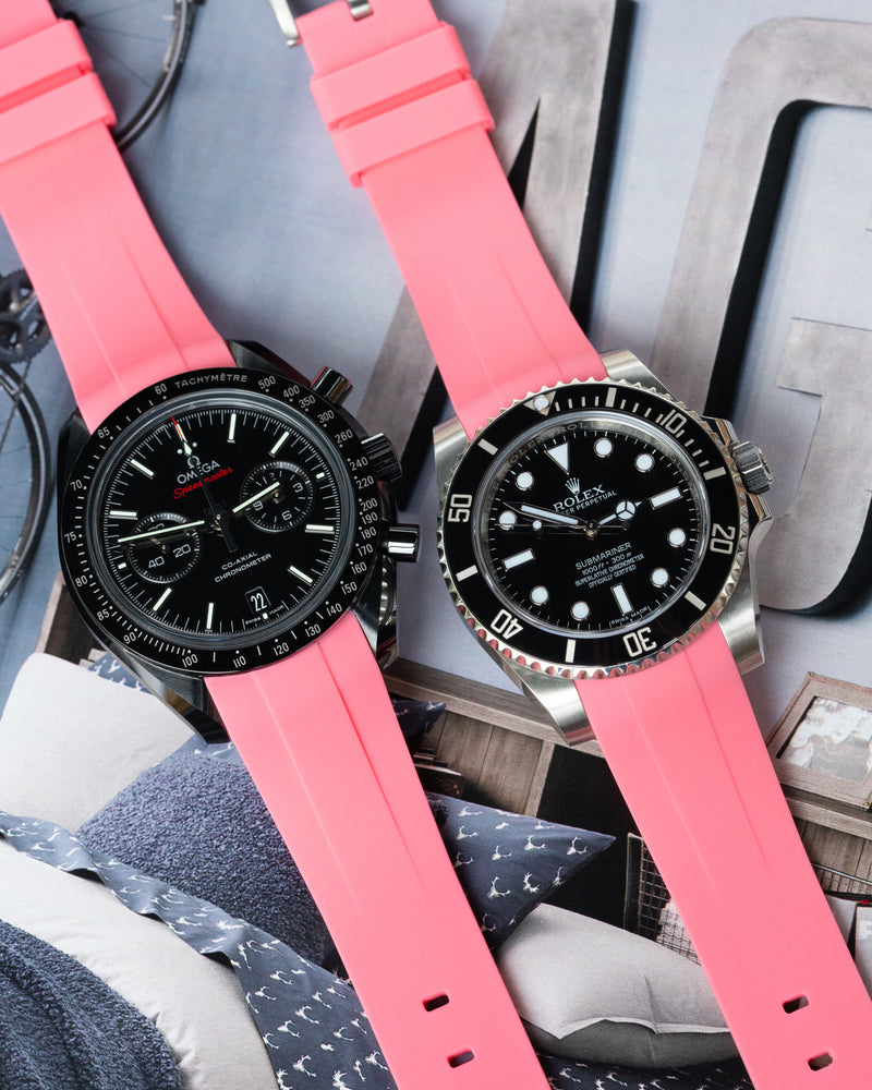 Rolex Flamingo Pink Rubber Strap (Size 41mm Only)