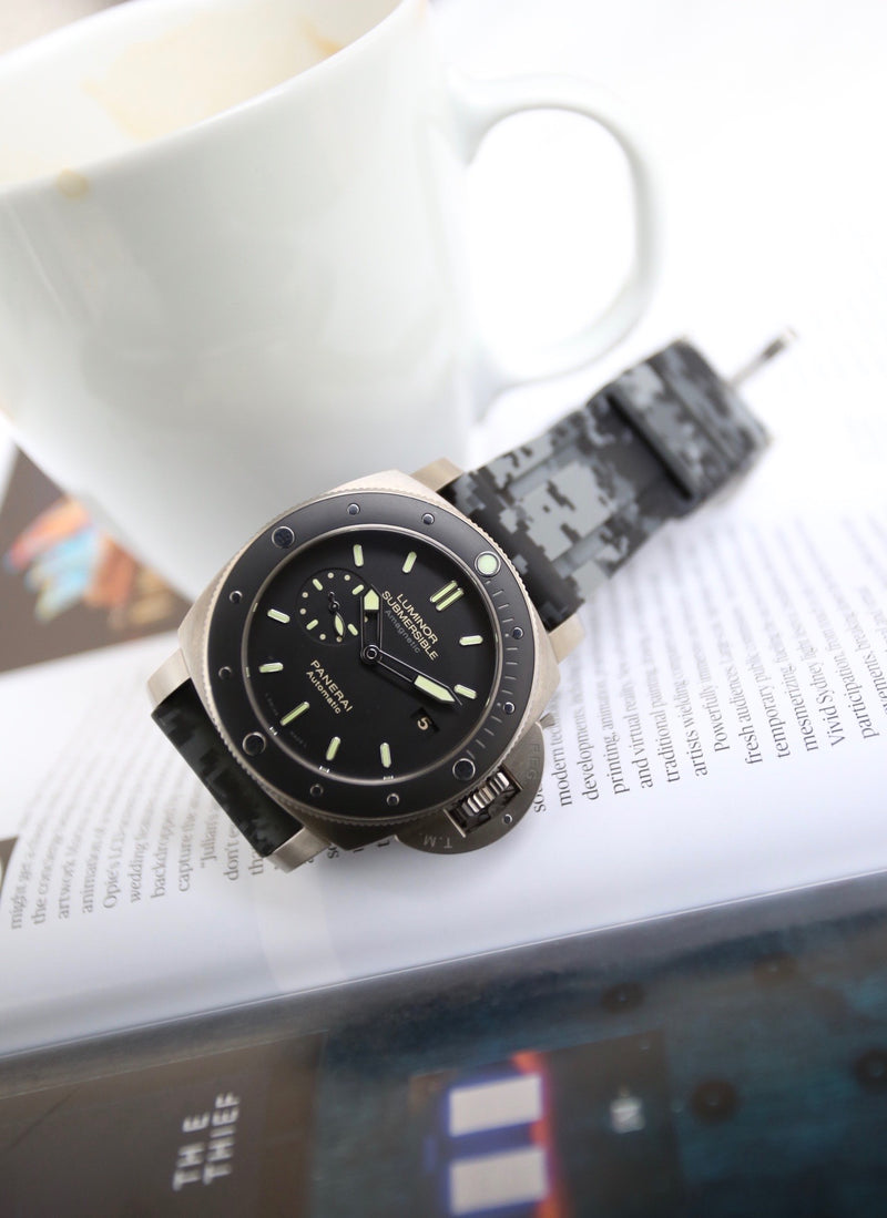 Panerai Grey Digi Rubber Strap
