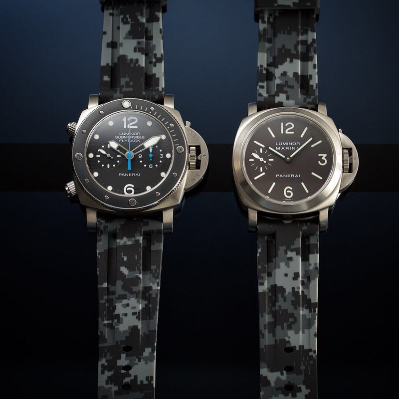 Panerai Grey Digi Rubber Strap