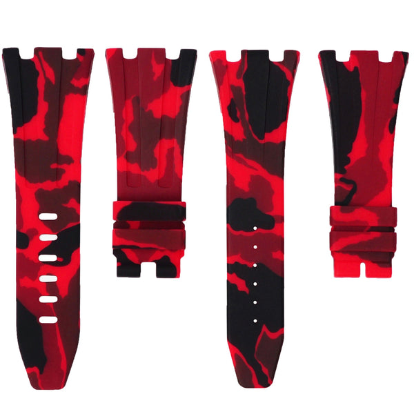Audemars Piguet Red Camo Rubber Strap (Deployment Clasp Only)